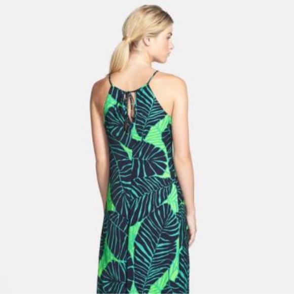 Lilly Pulitzer Under the Palms Angel Maxi Dress Halter S EUC - Picture 3 of 4
